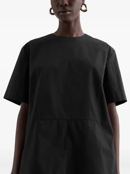 Bluză Jil Sander scurtă negru