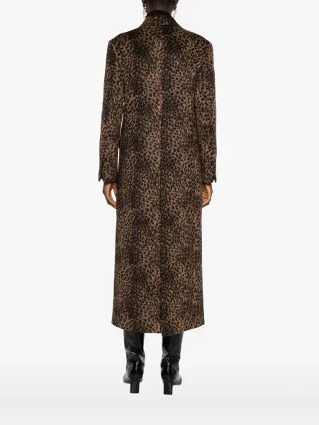 Palton Eraldo cu imagine cu model leopard maro