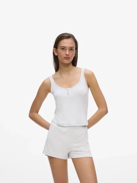 Karl Lagerfeld Top melírovaná sivá