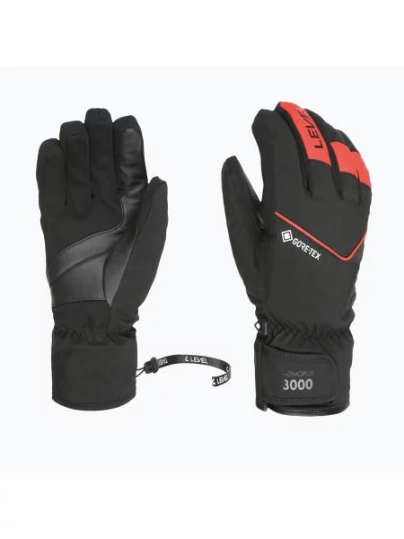Мъжки скиорски ръкавици Level Pilot Gore-Tex red черно