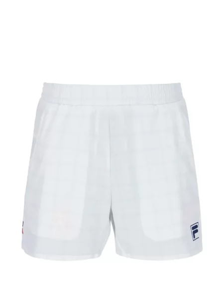 Pantaloni scurți Fila în carouri tenis alb