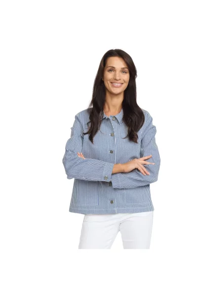 Kurtka 2-biz w paski niebieska