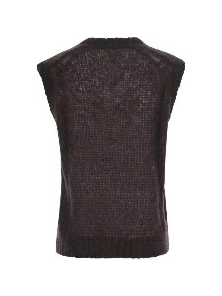 Vestă Brunello Cucinelli de mohair maro