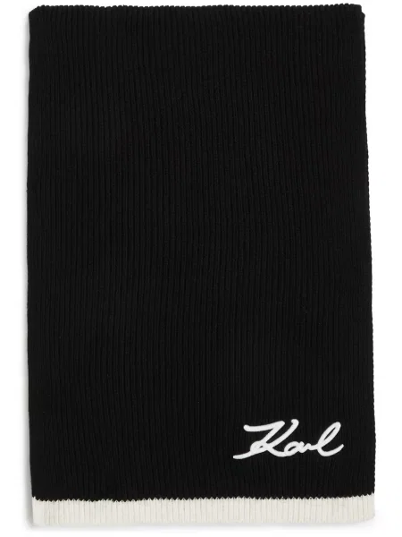 Fular Karl Lagerfeld tricotate negru