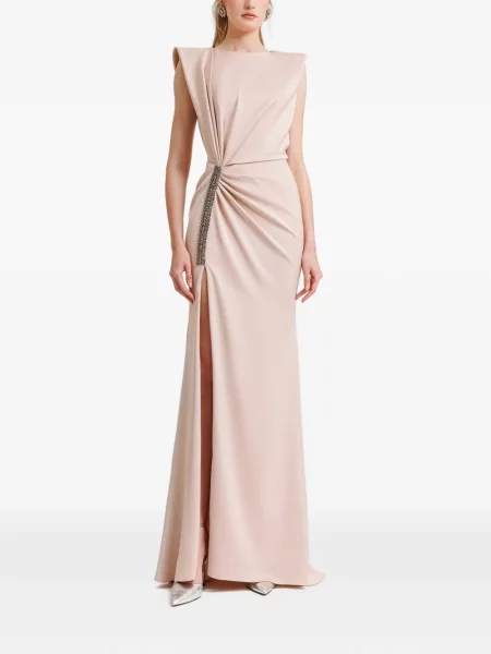 Rochie maxi Gemy Maalouf drapată roz
