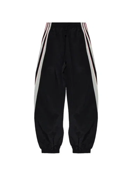 Șnur de strângere pantaloni Adidas cu dungi cu autograf maro