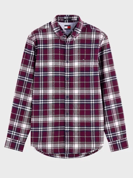 Клетчатая фланелевая джинсовая рубашка Tommy Jeans