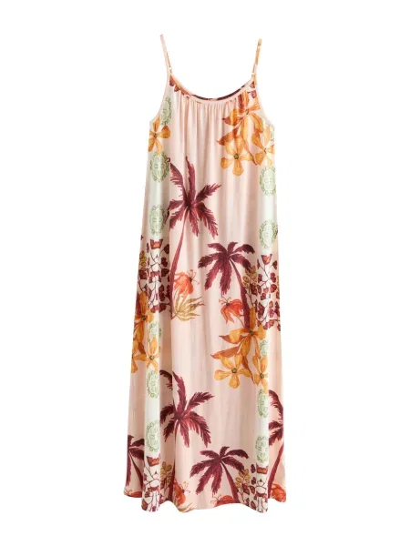 Next Rochie de vară / ciocolatiu / portocaliu bej