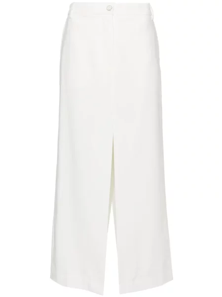 Fustă tip creion Remain cu crăpătură alb