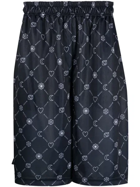 Pantaloni scurți Marni cu imagine albastru