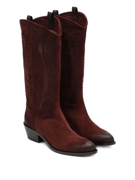 Botine Sartore din piele de căprioară cowboy maro
