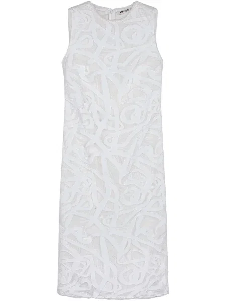 Rochie midi Ports 1961 din dantelă până la genunchi de costum alb