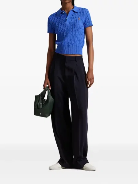 Căciulă Polo Ralph Lauren cu broderie cu dungi cowboy roșu