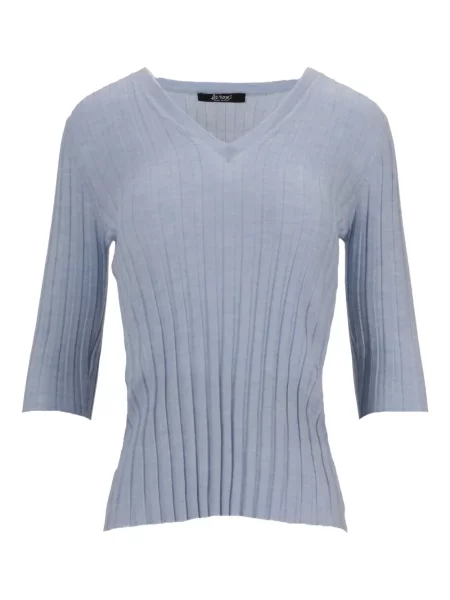 Top La Rose cu decolteu în V gri