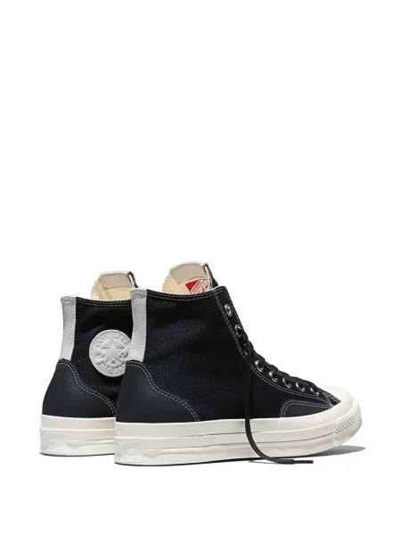 Кожени маратонки Converse Chuck Taylor All Star на платформе мъниста черно