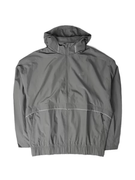 Geacă New Balance cu glugă din fleece gri