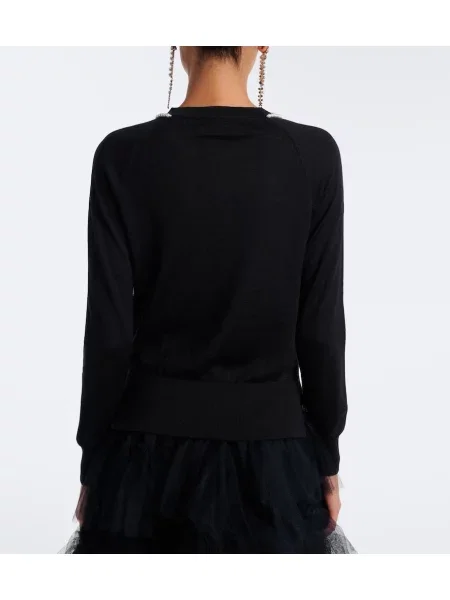 Cardigan Simone Rocha de lână negru