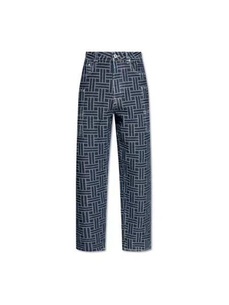 Kenzo jeansy Cargo Monkey Fit Jeans Weave niebieskie