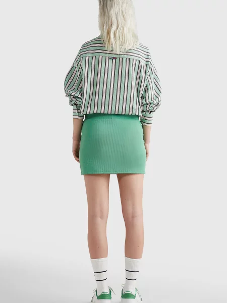 Джинсовая юбка Tommy Jeans зеленая