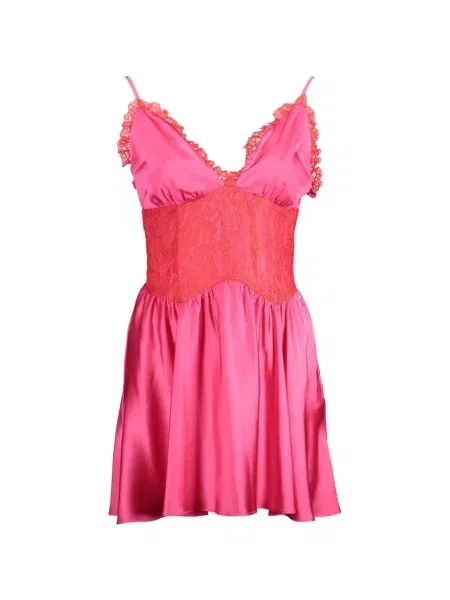 Rochie mini Gaelle din dantelă roz