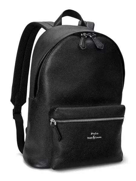 Кожаный рюкзак Polo Ralph Lauren черный