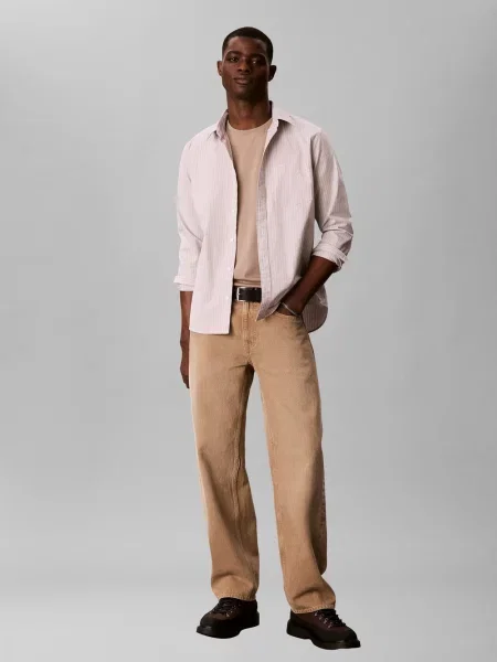 Calvin Klein Jeans koszula codzienna Mężczyźni Regular Fit S brązowy