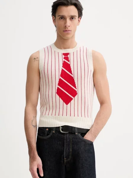 Kenzo vestă din amestec de lână bej