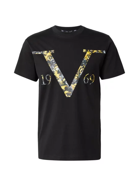 ITALIA Tricou RAFAEL BIG BAROQUE V galben muștar / gri / negru alb
