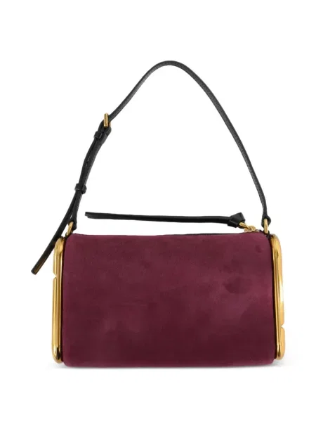 Geantă Marc Jacobs din piele de căprioară violet