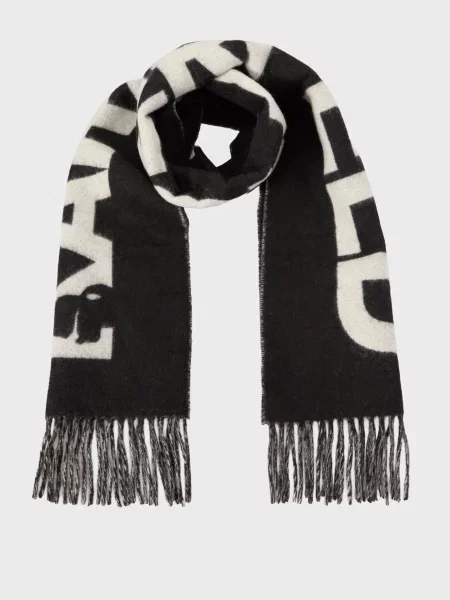 Вовняний шарф Karl Lagerfeld чорний