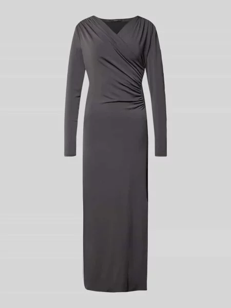 Sukienka midi o dopasowanym kroju w stylu kopertowym z rozcięciem na nodze model ‘RASMINE’ Vero Moda