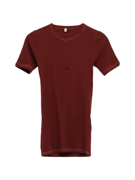 Tricou Baserange cu motiv cu inimi roșu