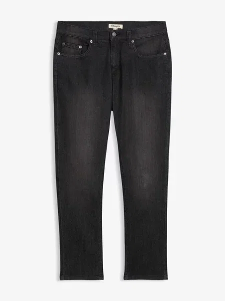 Lekkie jeansy slim fit straight czarne