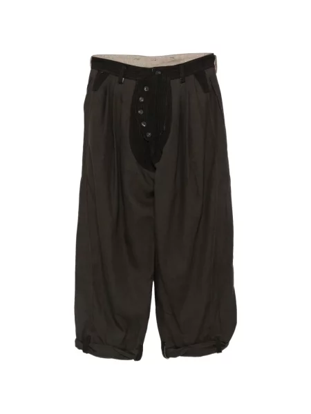 Pantaloni Ziggy Chen cu model herringbone negru
