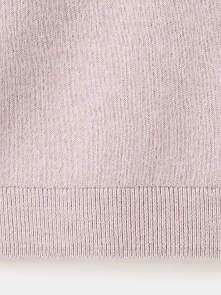 Sweter z bawełnianej dzianiny jasny/pastelowa purpura Dzieci lata MANGO KIDS