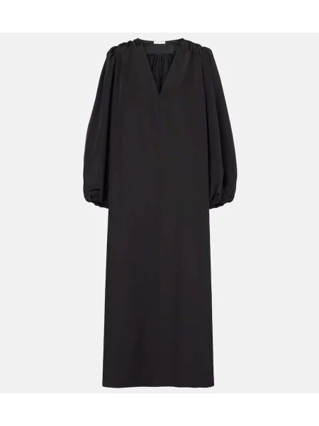 Rochie maxi The Row de lână de costum negru