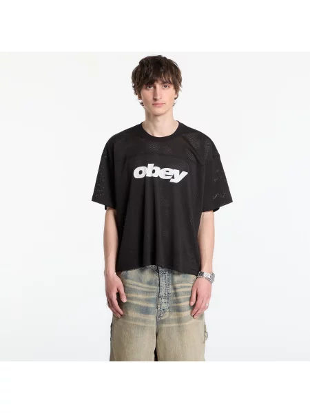 T-shirt OBEY Practice Jersey Ss Black M μαύρο