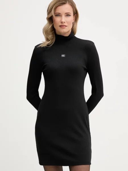 Calvin Klein Jeans Rochie tricotat negru