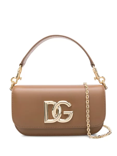 Body Dolce & Gabbana din piele cu autograf maro