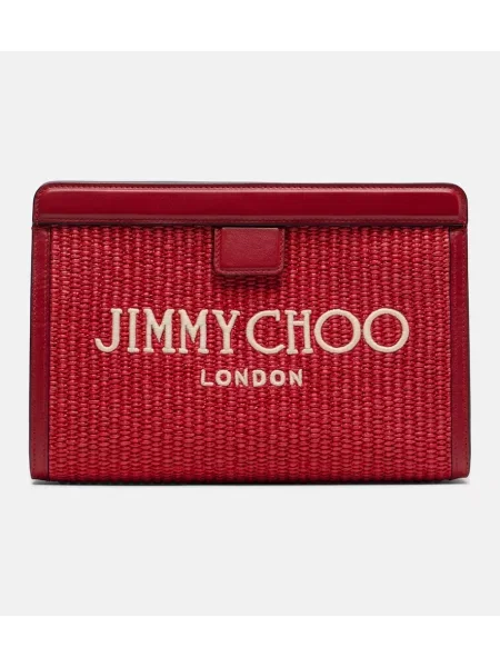 Geantă Jimmy Choo din piele roșu