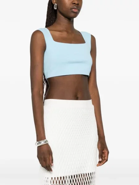 Top Max Mara fără mâneci albastru