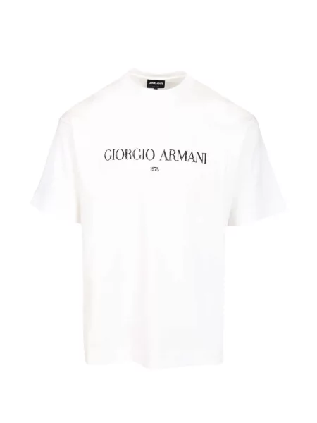 Tricou Giorgio Armani cu imagine alb