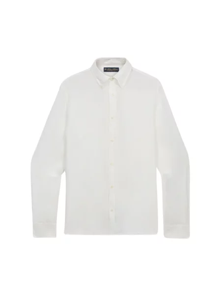 Lniana koszula Brooks Brothers biała