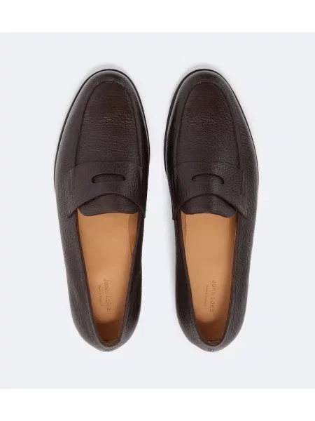 Pantofi loafer John Lobb din piele maro