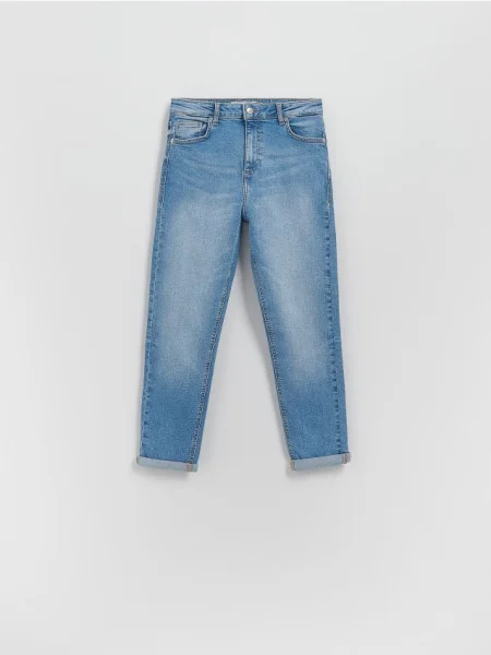 Reserved Jeansy boyfriend slim niebieski