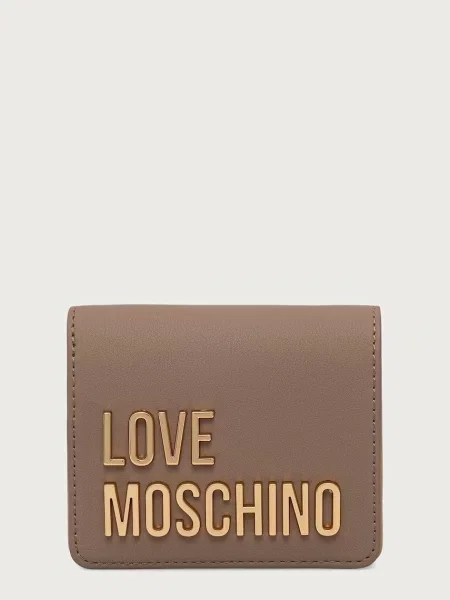 Love Moschino portofel pentru femei cu imitație de piele bej