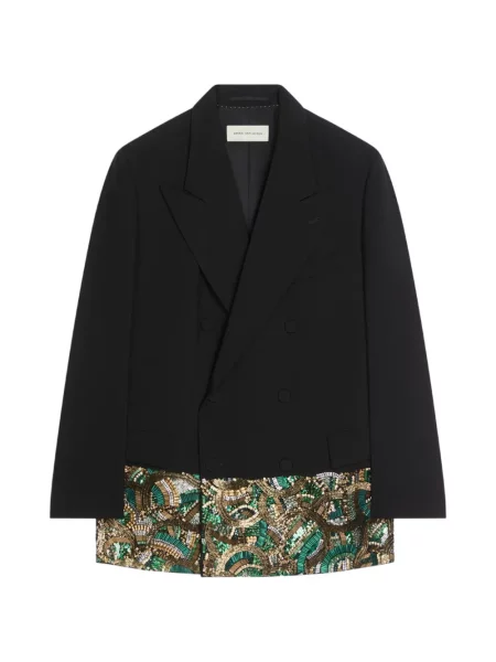 Sacou Dries Van Noten negru