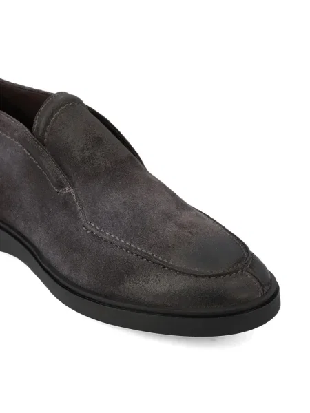 Pantofi loafer Tagliatore din piele de căprioară gri