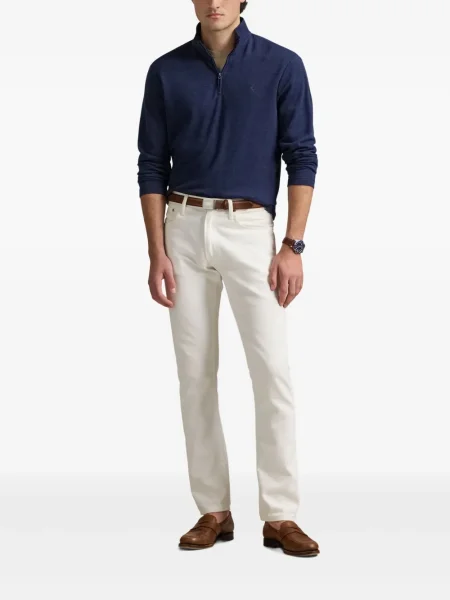 Pletene sportske kratke hlače Polo Ralph Lauren s printom bijela