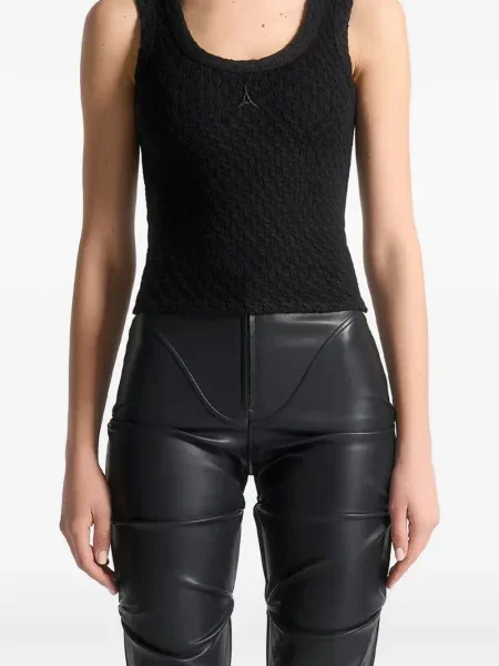 Top Manière De Voir cu perle tricotate negru